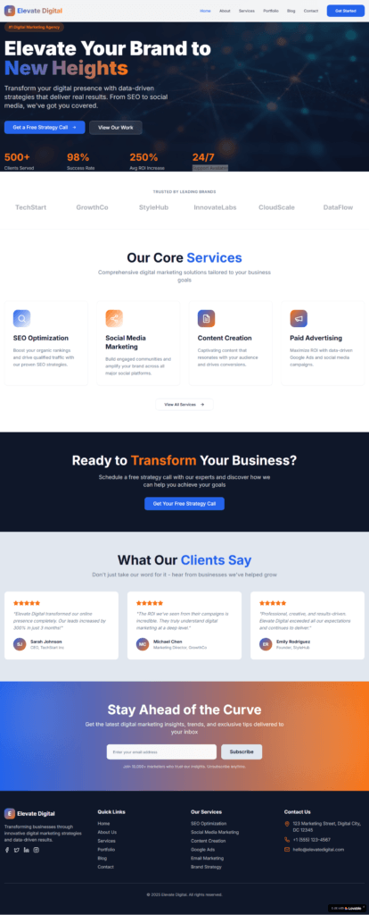 Digital Markting Agency Website